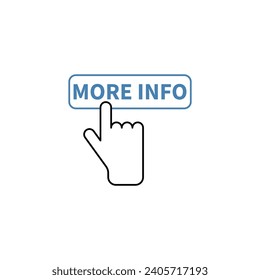 more info concept line icon. Simple element illustration. more info concept outline symbol design.