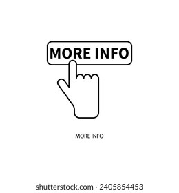 more info concept line icon. Simple element illustration. more info concept outline symbol design.