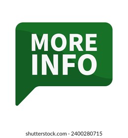 More Info In Green Rectangle Shape For Information Explain Explore Business Marketing Social Media

