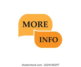 more info sign on white background