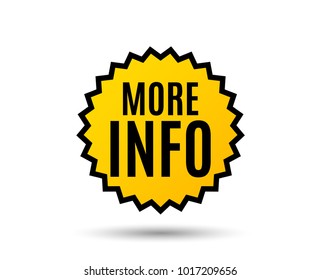 More info symbol. Navigation sign. Read description. Star button. Graphic design element. Vector