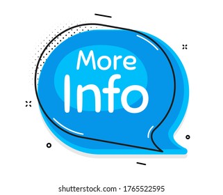 More info symbol. Thought chat bubble. Navigation sign. Read description. Speech bubble with lines. More info promotion text. Vector