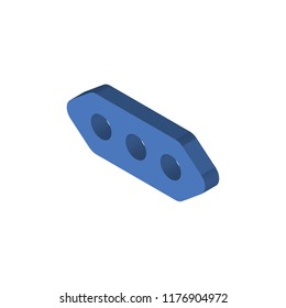 More isometric left top view 3D icon