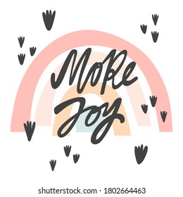 More Joy. Handwritten vector Lettering