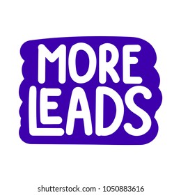 More leads. Vector hand drawn illustration on white background.