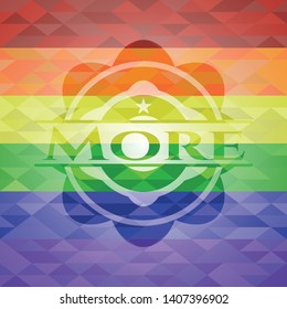 More lgbt colors emblem. Vector Illustration. Mosaic.
