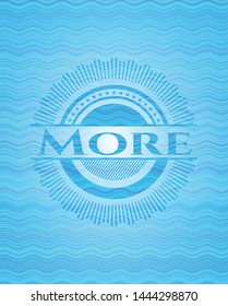 More light blue water badge background. Vector Illustration. Detailed.