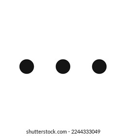 Mehr Zeilensymbol einzeln auf weißem Hintergrund. Schwarze flache Ikone im modernen Umriss-Stil. Lineares Symbol und bearbeitbarer Strich. Einfache und Pixel perfekte Strich-Vektorgrafik. 