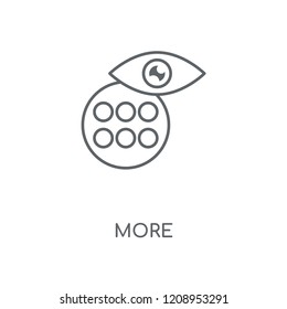 More linear icon. More concept stroke symbol design. Thin graphic elements vector illustration, outline pattern on a white background, eps 10.