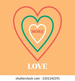 More love lettering abstract,Graphic design print t-shirts fashion,vector,poster,card 