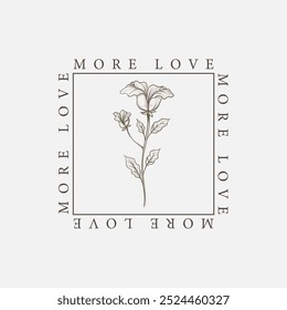 More love slogan graphic vector print lettering for t shirt print design