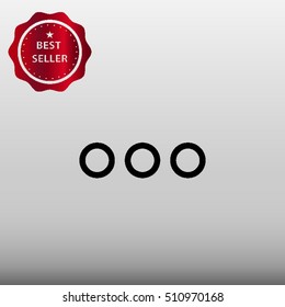More Menu Button Vector Icon Illustration