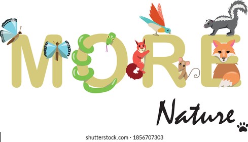 More nature-creative illustrated vector lettering