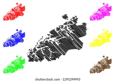 More og Romsdal (Administrative divisions of Norway, Kingdom of Norway) map vector illustration, scribble sketch More and Romsdal fylke map