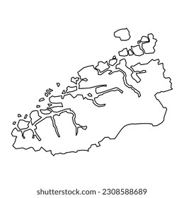 More og Romsdal county map, administrative region of Norway. Vector illustration.