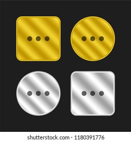 More Options gold and silver metallic coin logo icon design