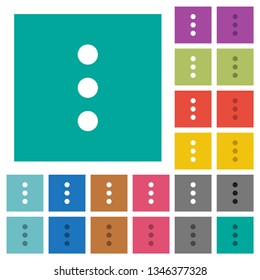 More options multi colored flat icons on plain square backgrounds. Included white and darker icon variations for hover or active effects.