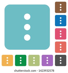 More options white flat icons on color rounded square backgrounds