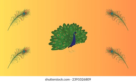 more and more pankh peacock wings beautiful vector soft vector blurred pattern. Colorful illustration in abstract style with gradient. New way of your design. vector illustration