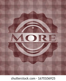 More red geometric emblem. Seamless.