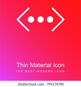More red and pink gradient material white icon minimal design