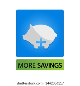 More savings stock button. Vector illustration on white background.. vector.