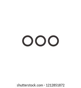 More setting icon-more button vector line icon, simple linear pictogram