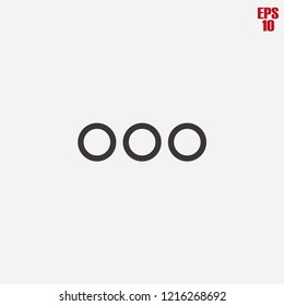 More setting icon-more button vector line icon, simple linear pictogram