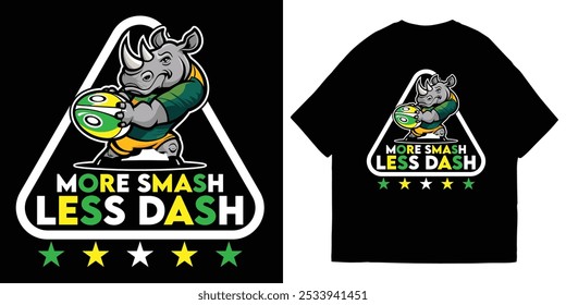 Mais esmagar menos dash t-shirt design e ilustração