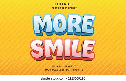 more smile editable text effect template with abstract style use for business brand and store campaign 