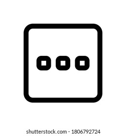 More (Text Edition) icon outline vector. isolated on white background