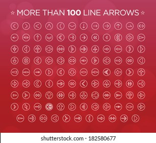 More than 100 line arrows