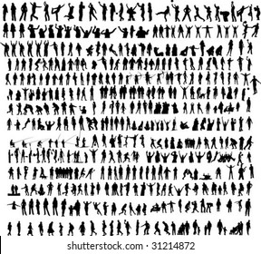 More Than 400 People Silhouette