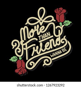 More Than Friend Lettering