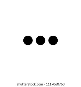 More vector icon, flat 3 point symbol. Simple illustration for web or mobile app