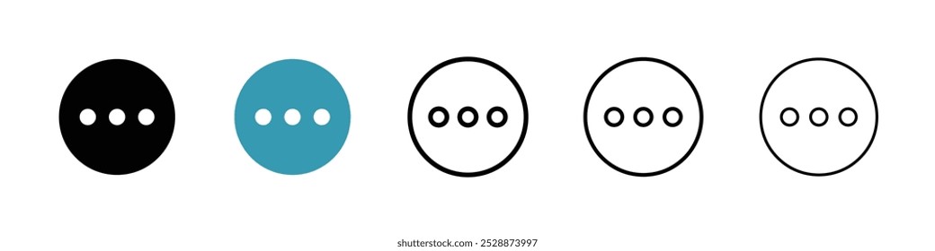 More vector icon set in black and blue colors.