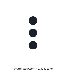 More (vertical) icon flat illustration. Premium quality flat icon for trendy UI design.