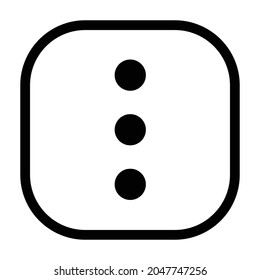 more vertical Icon. Flat style rounded rectangle isolated on white background. Vector illustration
