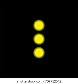 More yellow glowing neon ui ux icon. Glowing sign logo vector