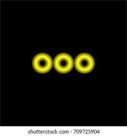 More yellow glowing neon ui ux icon. Glowing sign logo vector