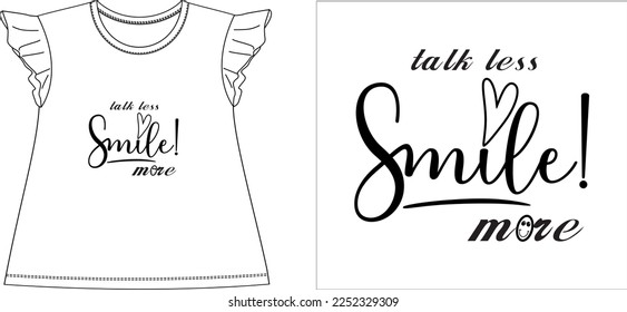 more_smile
t shirt graphic design vector illustration digital file
