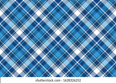 Moredn design blue plaid seamless pattern. Vector illustration.