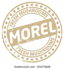 morel mushroom stamp