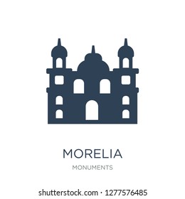 morelia cathedral in mexico icon vector on white background, morelia cathedral in mexico trendy filled icons from Monuments collection, morelia cathedral in mexico vector illustration