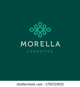 Morella Cosmetics Natural Beauty Brand Logo Mark