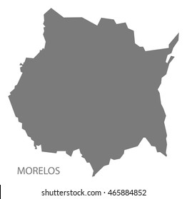 Morelos Mexico Map Grey