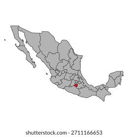 Morelos of Mexico map shape, travel web concept icon vector illustration .