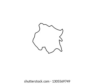 Morelos outline map Mexico state