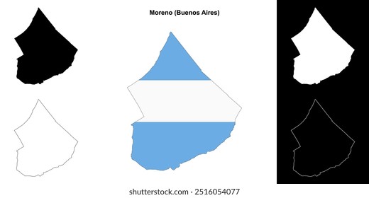 Conjunto de mapas do departamento de Moreno (Buenos Aires)