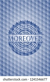 Moreover blue badge with geometric pattern.